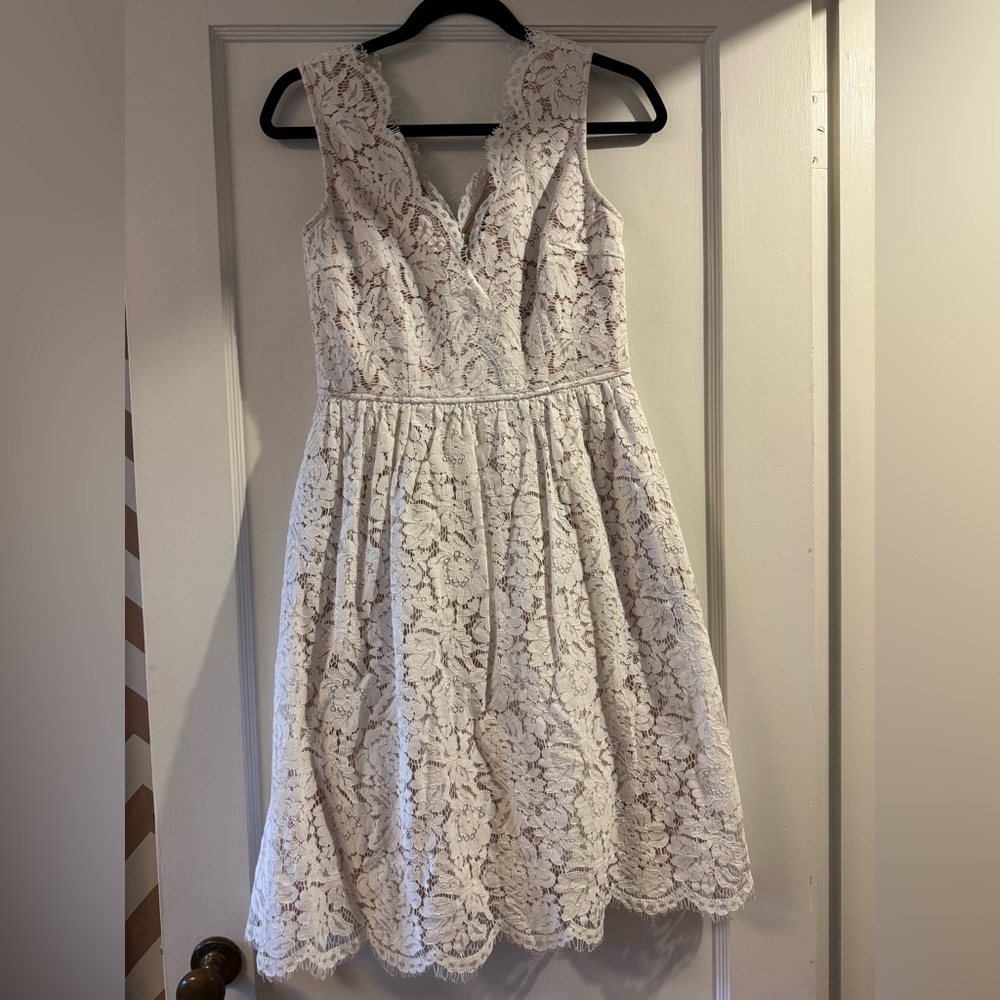Lulu's Ivory Lace Dress